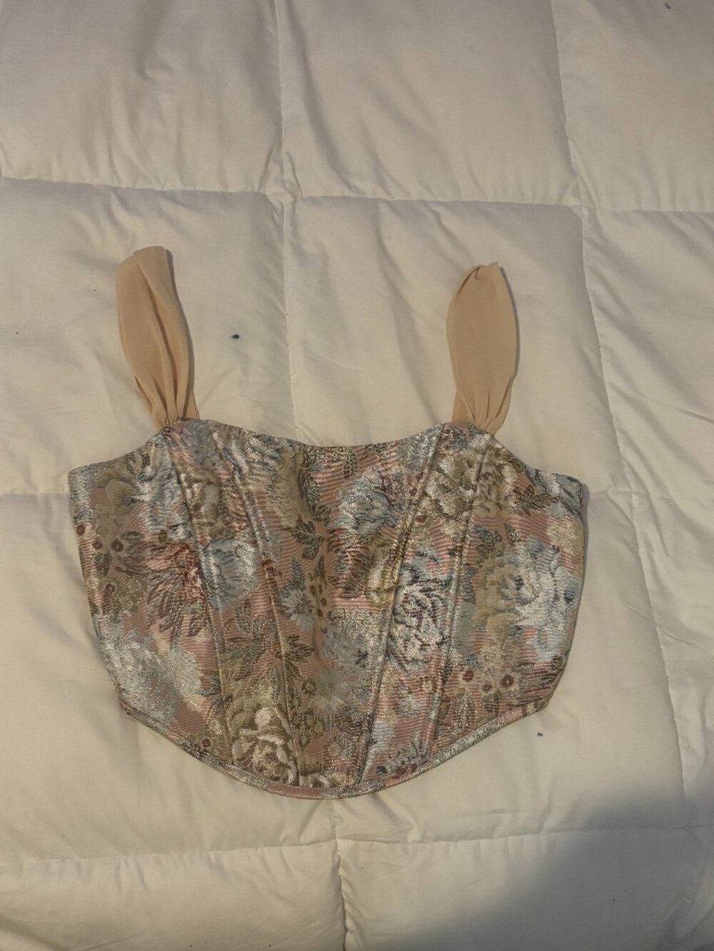 Altar'd State floral tapestry corset tank top